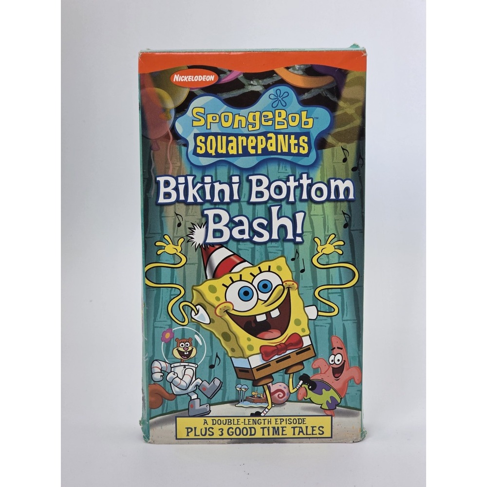 Spongebob Squarepants - Bikini Bottom Bash VHS, 2002 Nickelodeon TESTED Read*